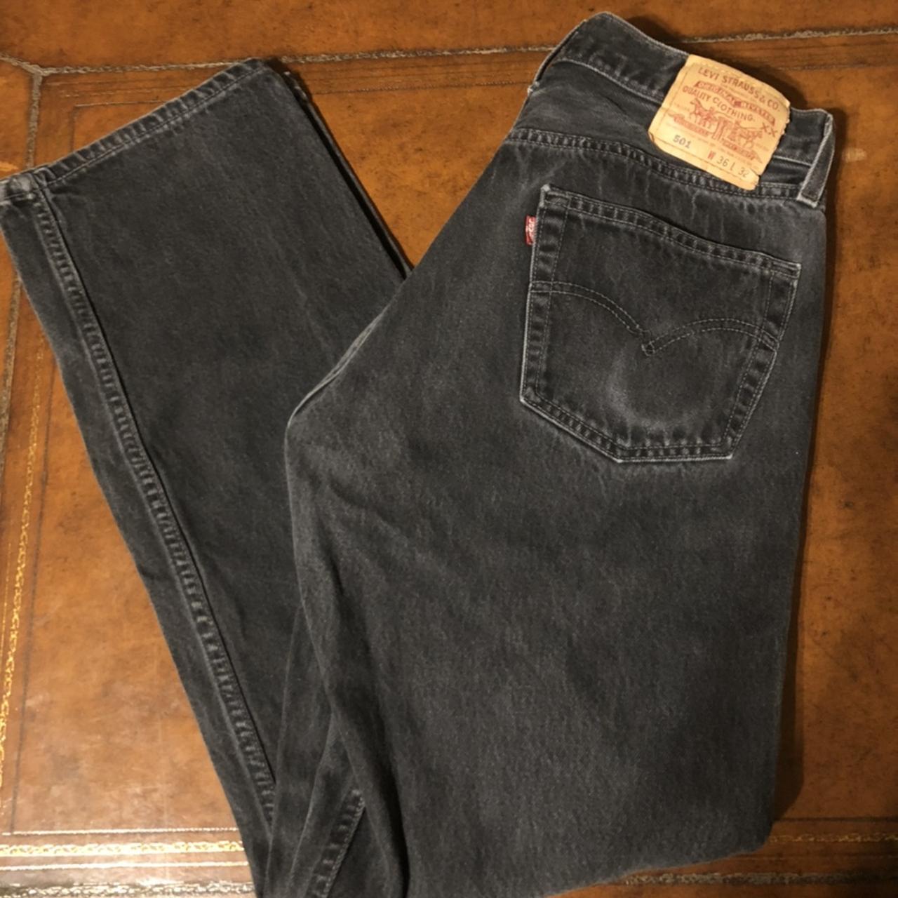 vintage levi’s 501s, made in USA, 36x32, mid 90s,... - Depop