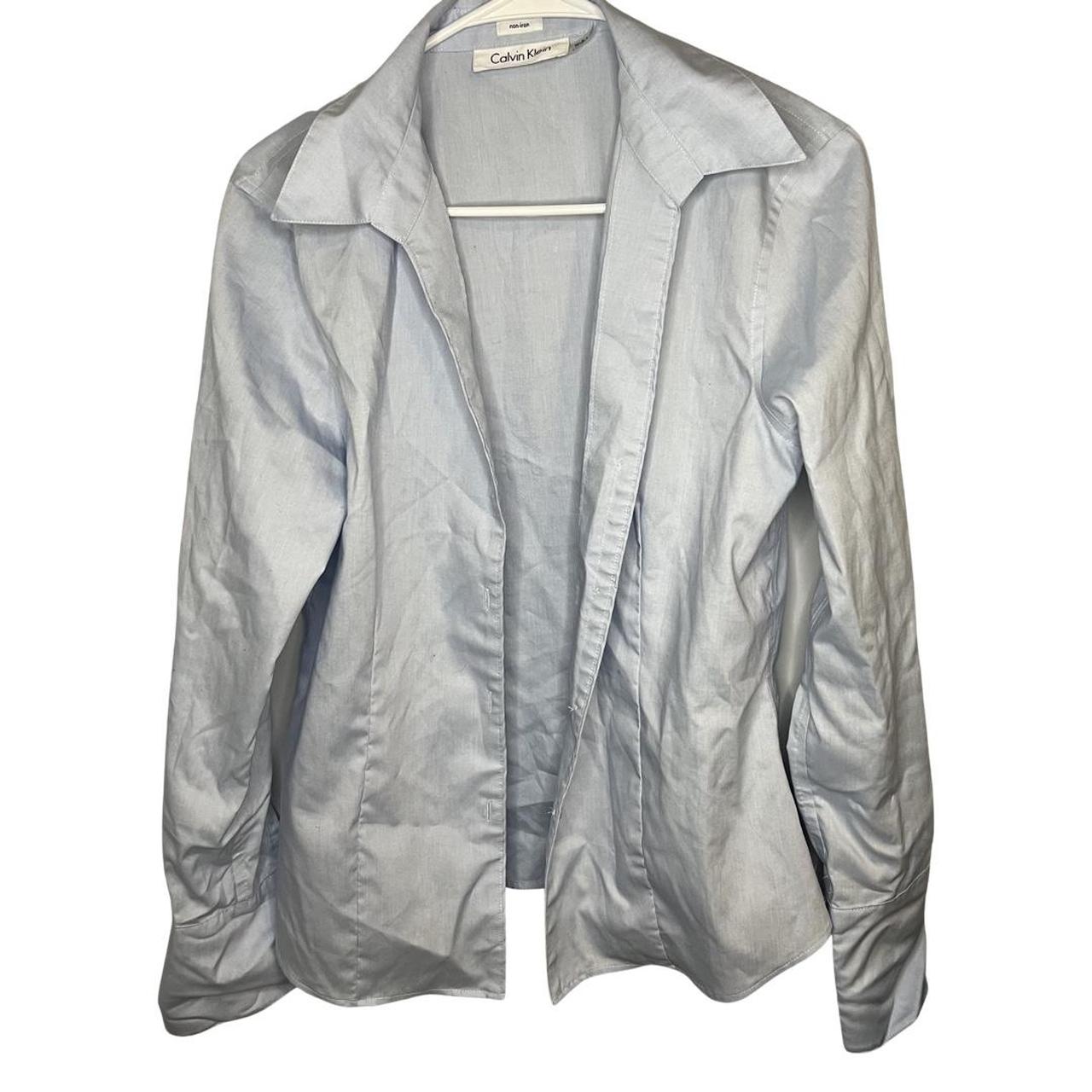 Calvin Klein Women's Blue Poloshirts Depop