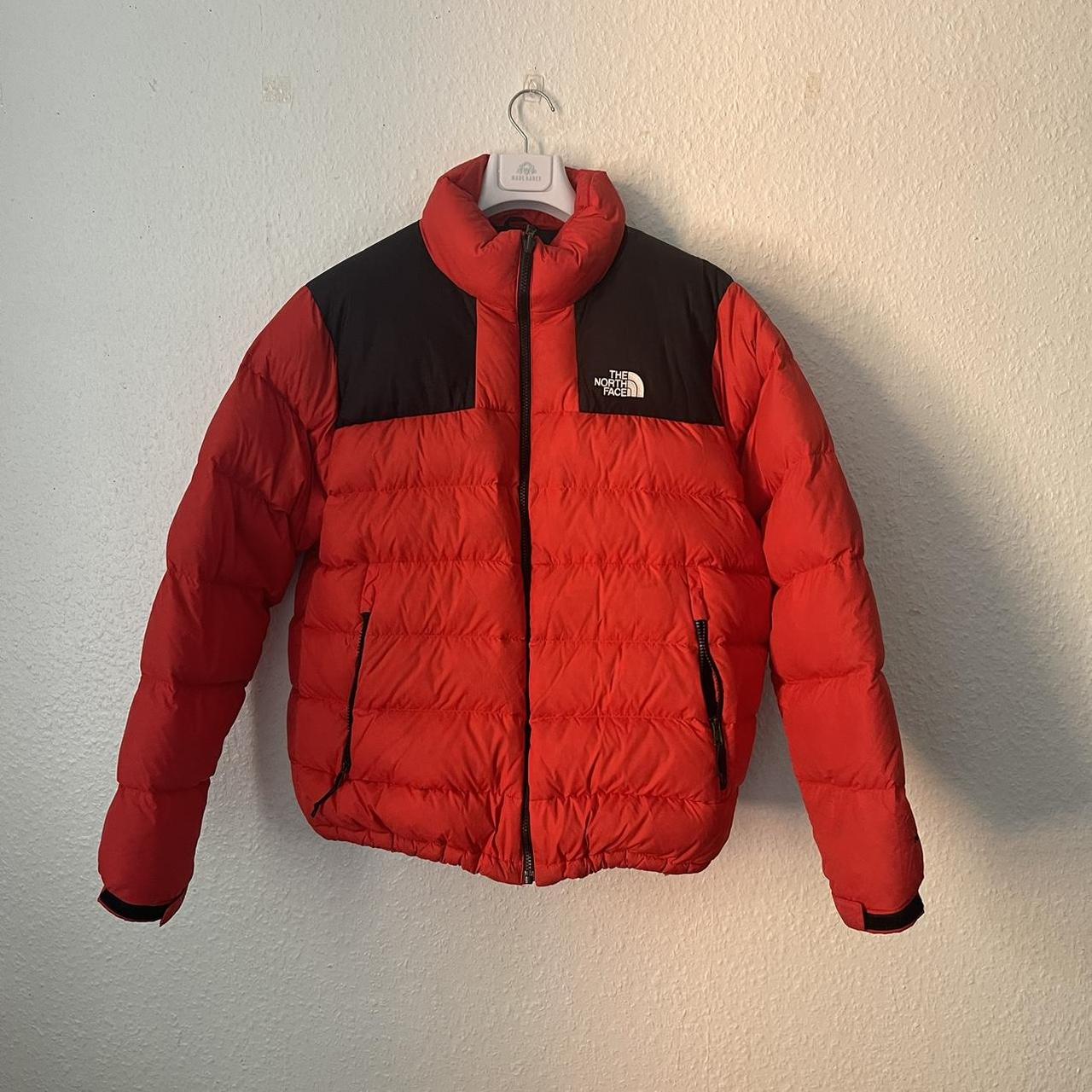 Red North Face 700 Nuptse Puffer, one whole in the... - Depop