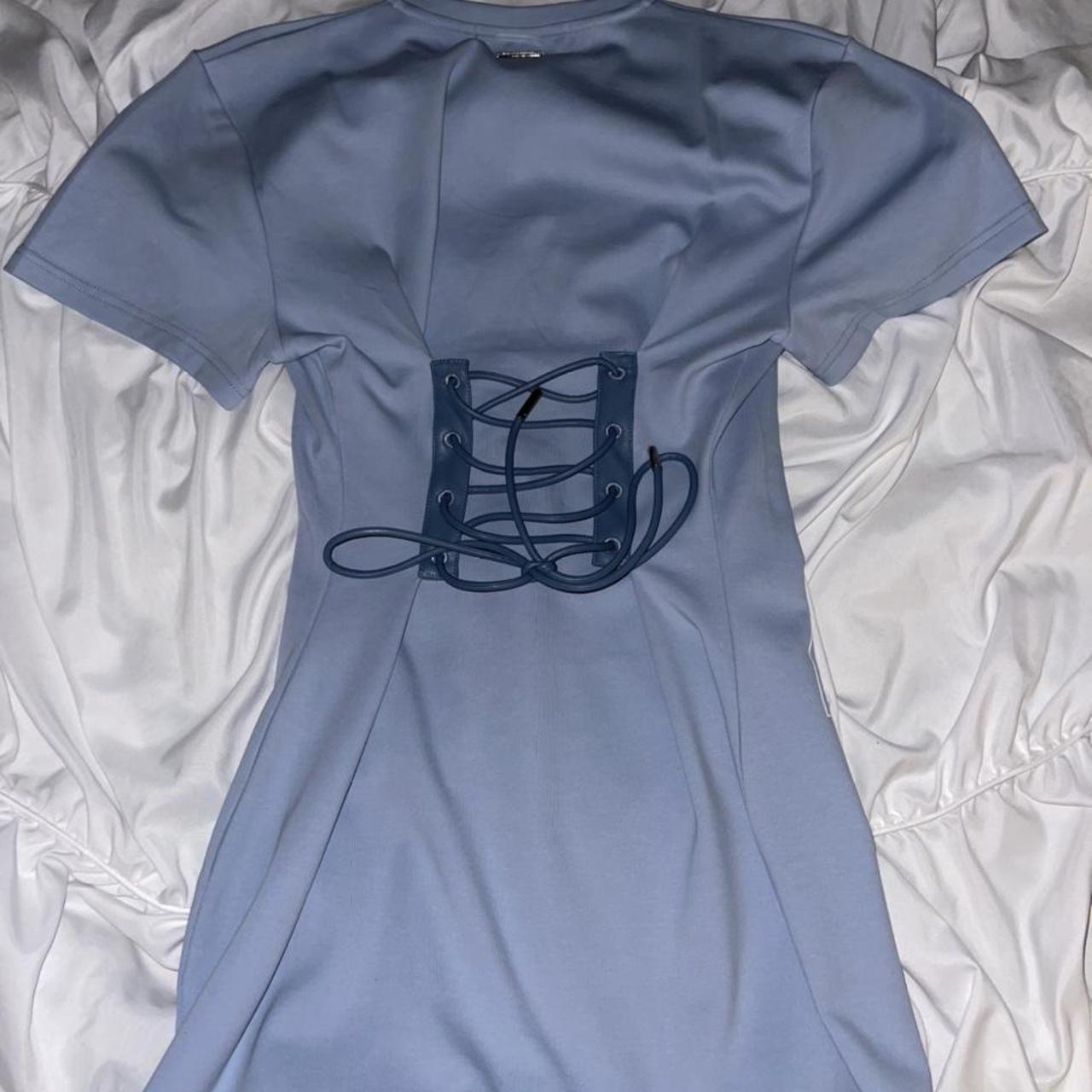 Women's Blue and White Dress (3)