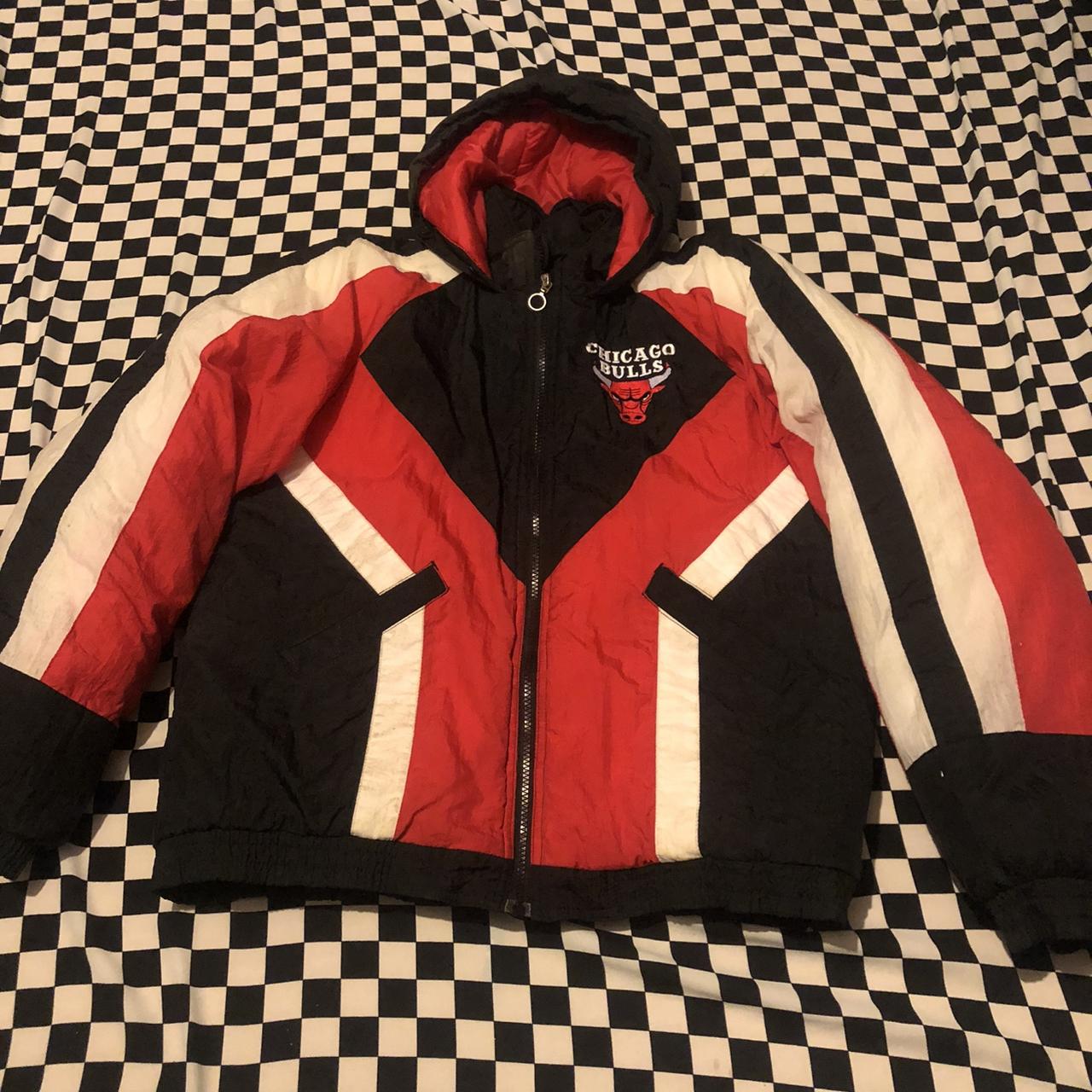 Vintage 90s Chicago Bulls Warm Up Jacket This top - Depop