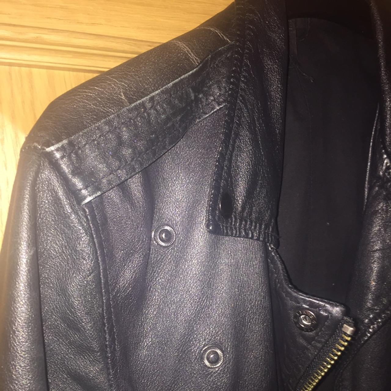 Vintage Topshop leather jacket. Size 10 This is a... - Depop