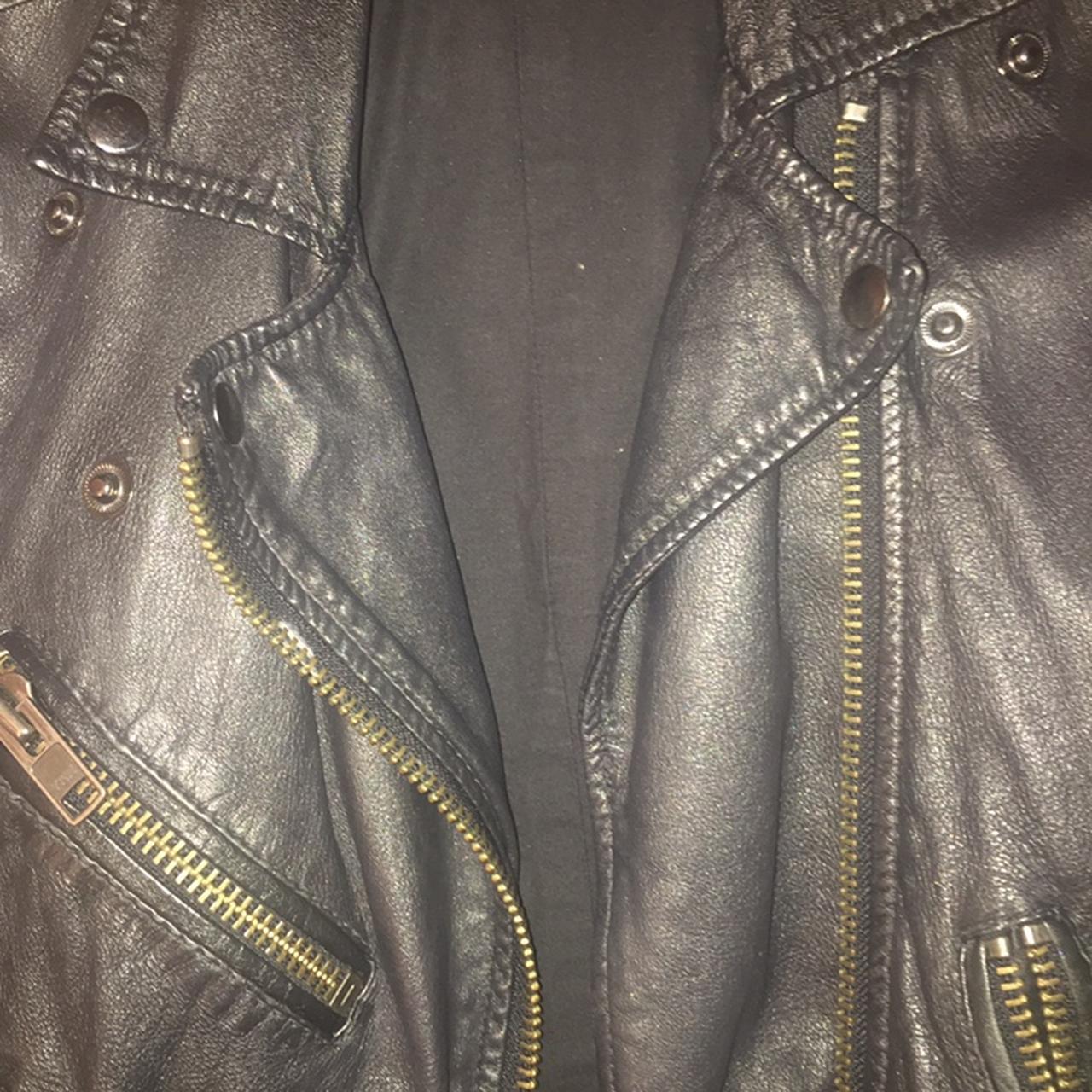 Vintage leather jacket. Size 10 This is a... Depop