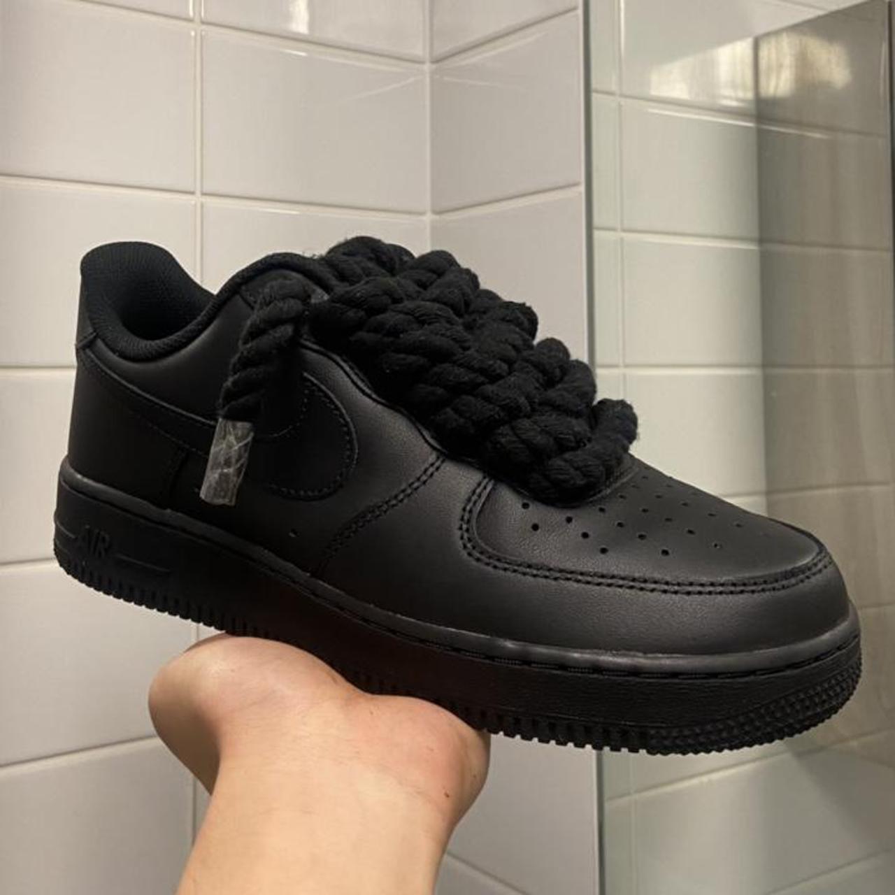 Rope laces black airforces Dm to order or instant... - Depop