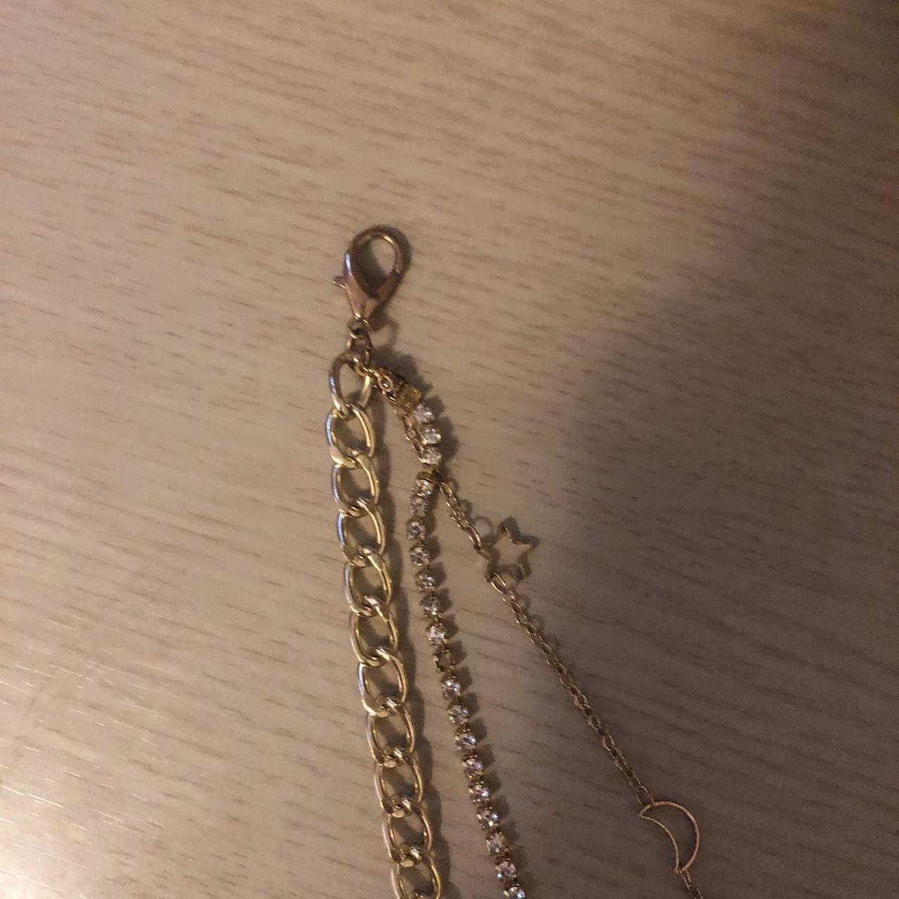 dolls kill gold layered necklace sun moon please... Depop