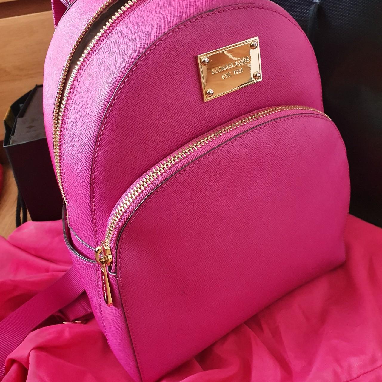 Michael kors pink on sale backpack