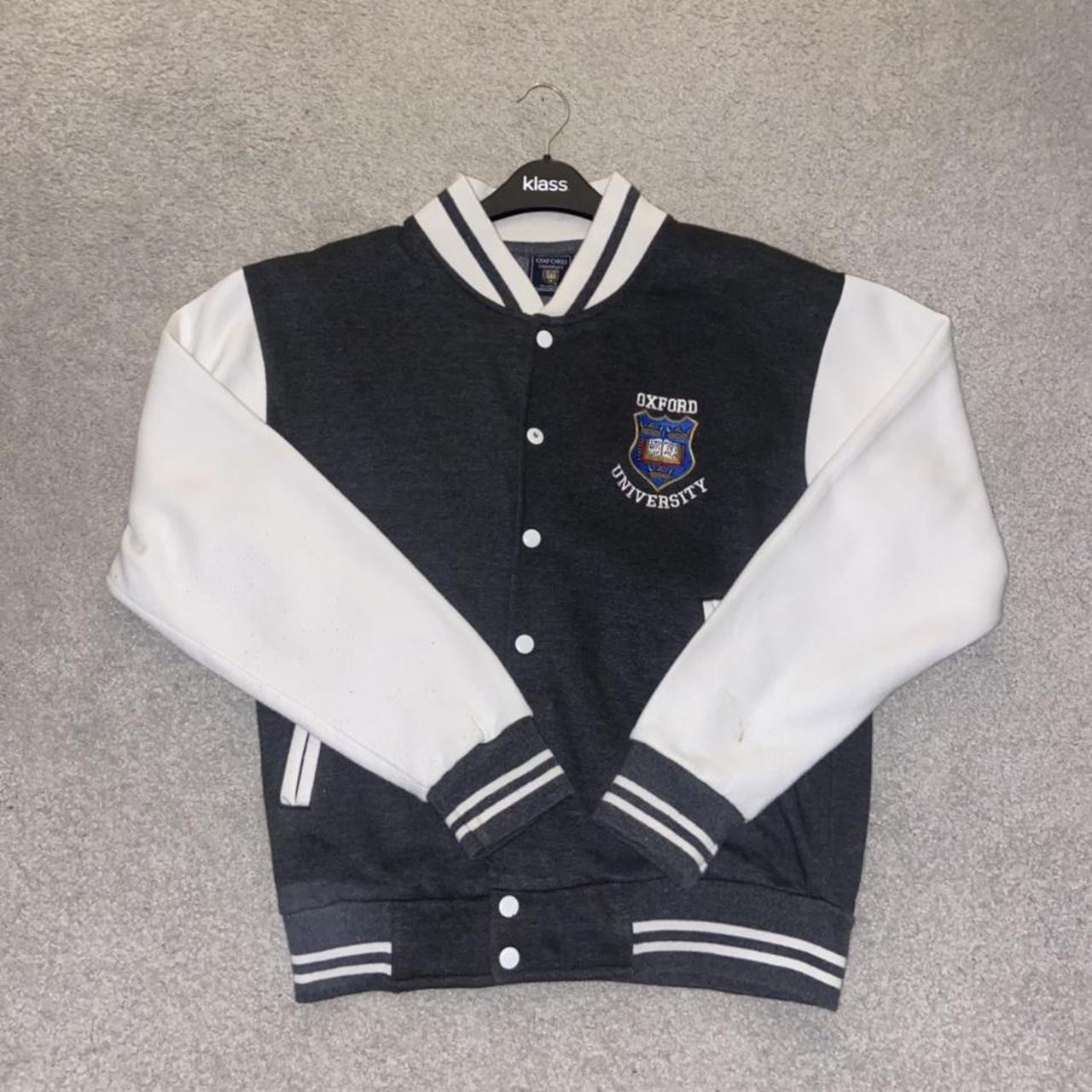 vintage varsity jacket, Oxford university size... - Depop