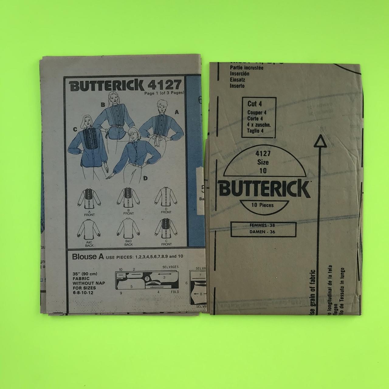 Vintage 1980s 80s Butterick sewing pattern 4127... - Depop