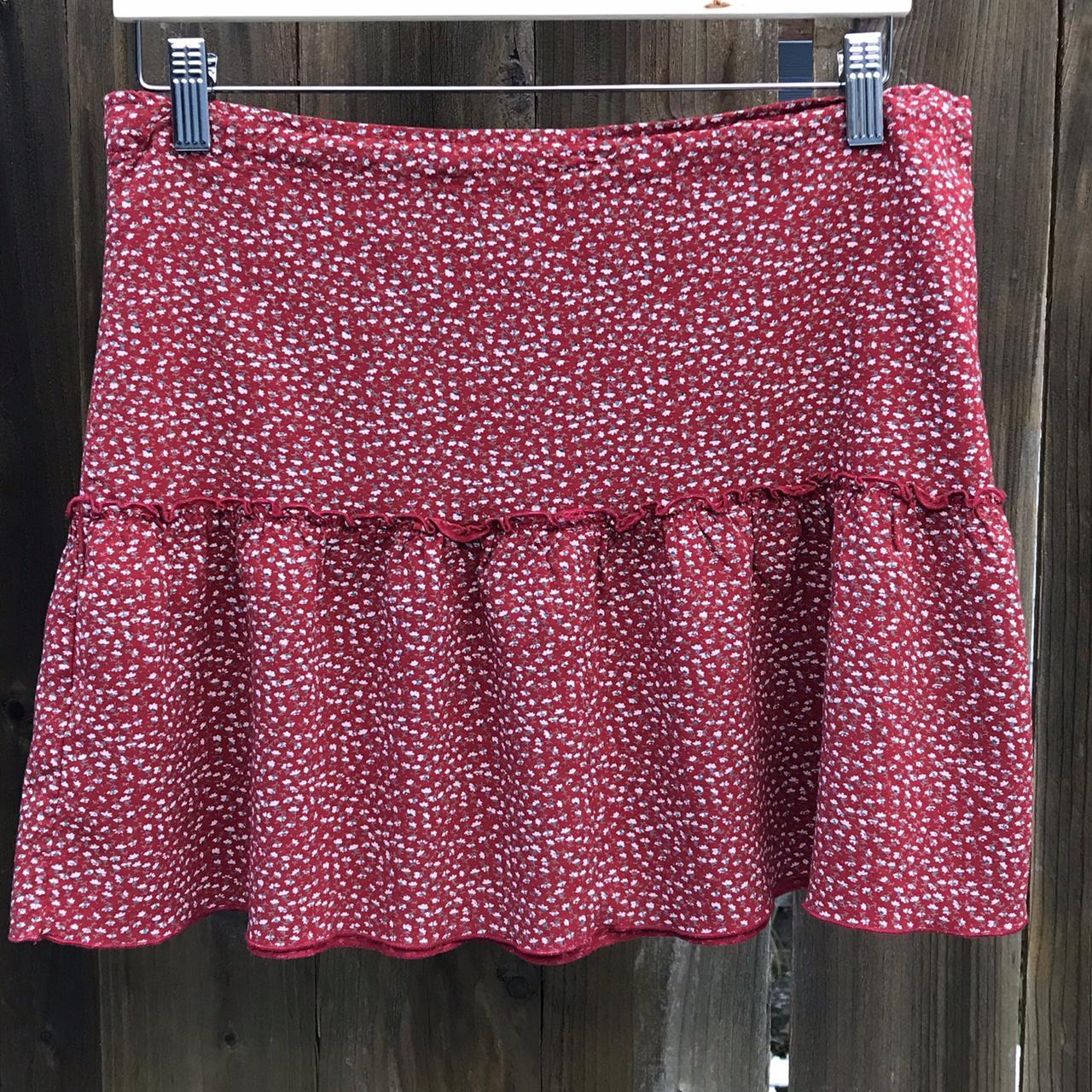 Super cute Brandy Melville Kenzo skirt. Red... Depop