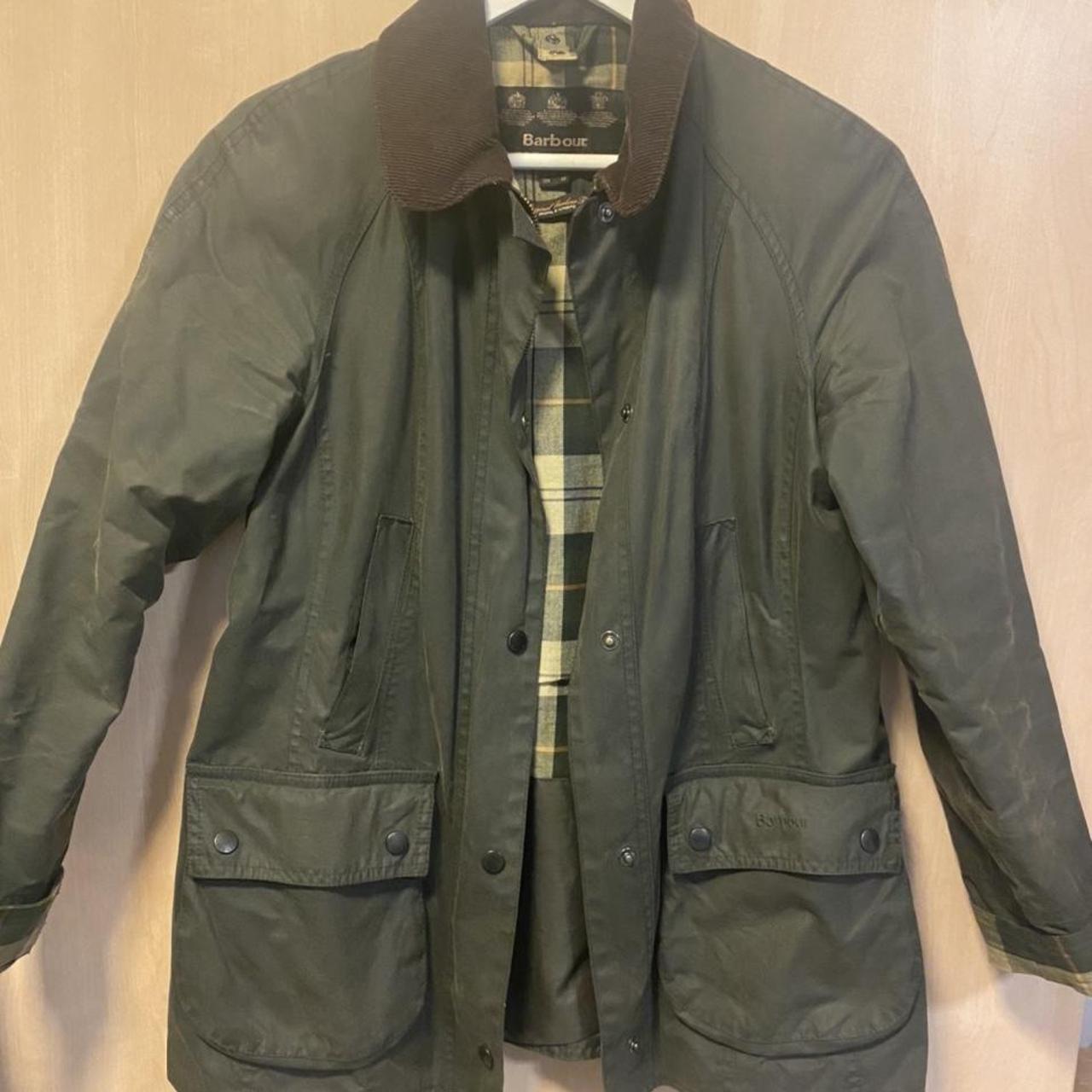 Barbour Women's Khaki Coat | Depop