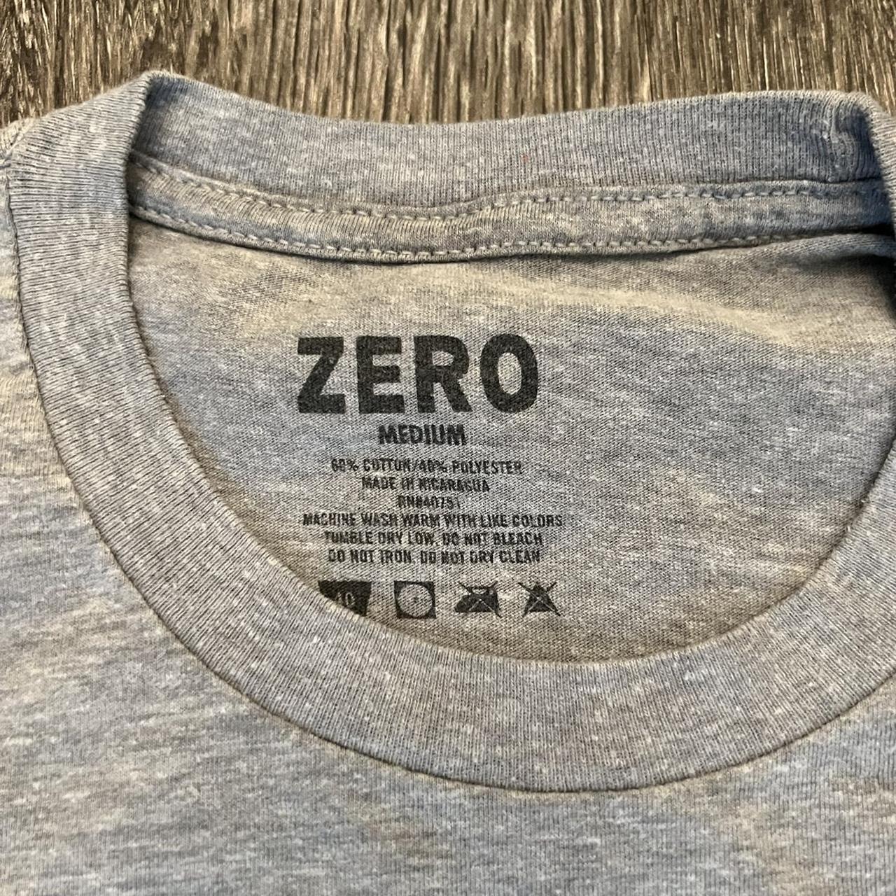 Vintage zero skateboards T-shirt size medium... - Depop