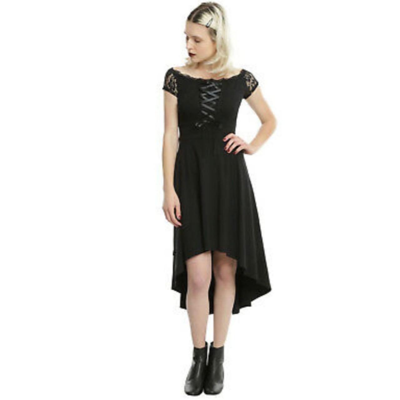 royal bones black corset dress