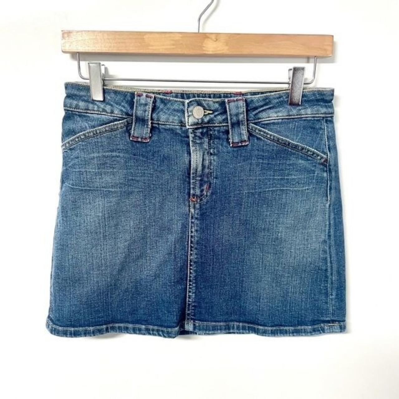 Hudson Jeans Women's Blue Skirt | Depop