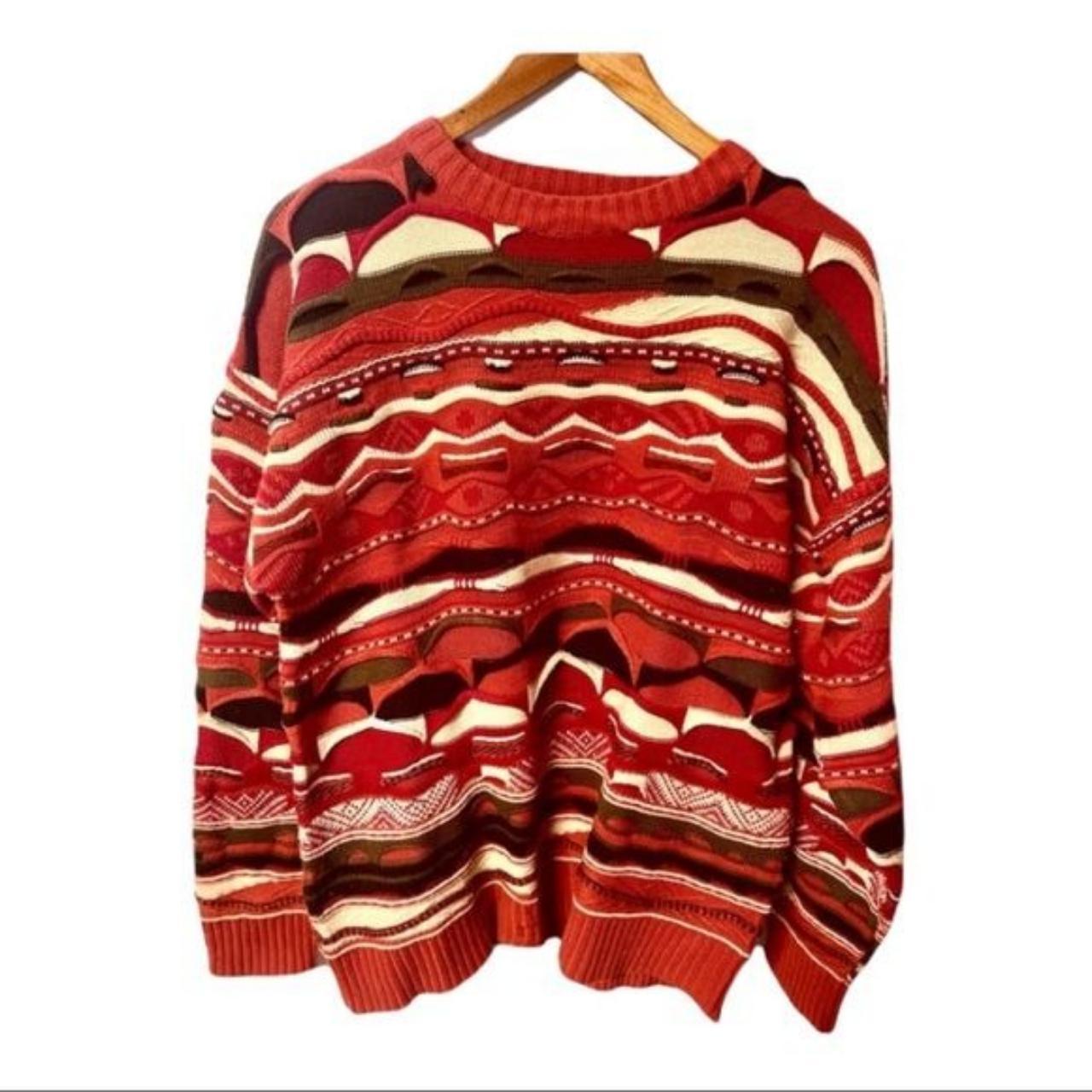 Regal Wear vintage Y2K heavy knit sweater. Burnt... - Depop
