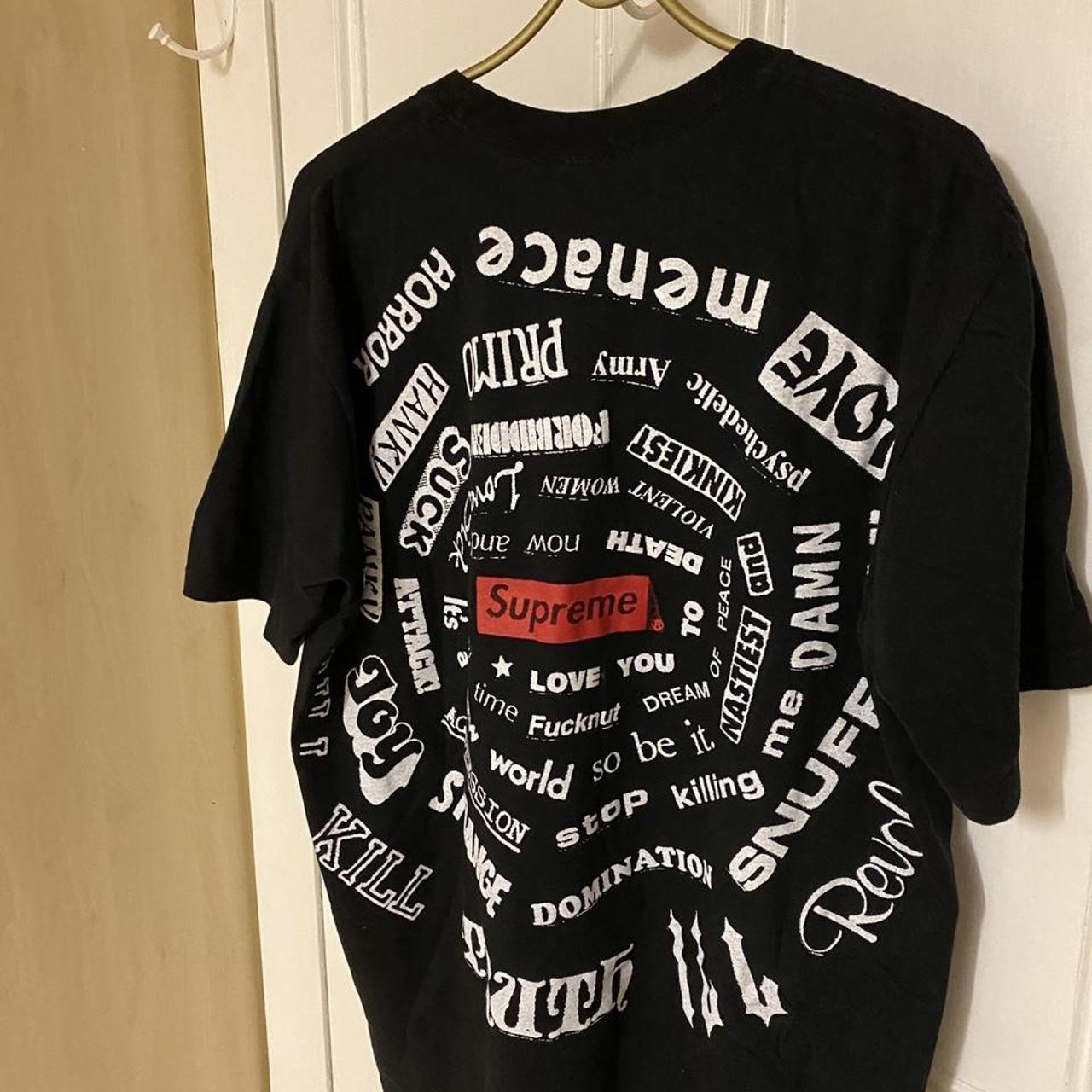 t shirt supreme black