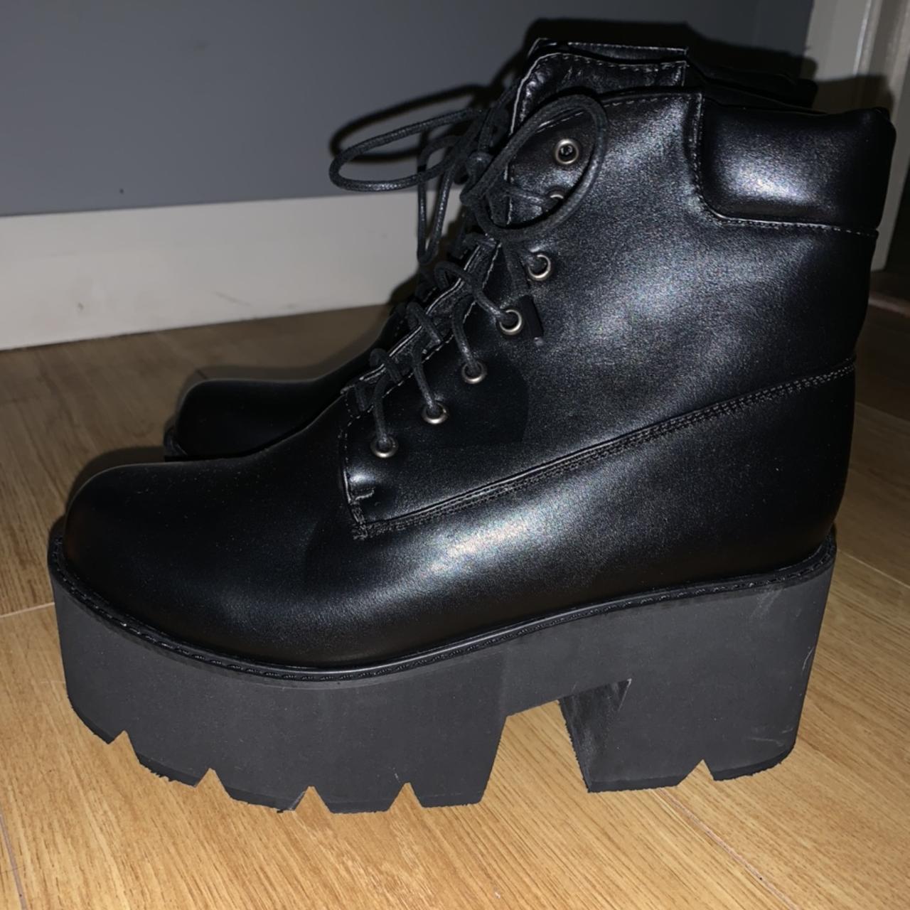 Pretty little thing biker boots best sale