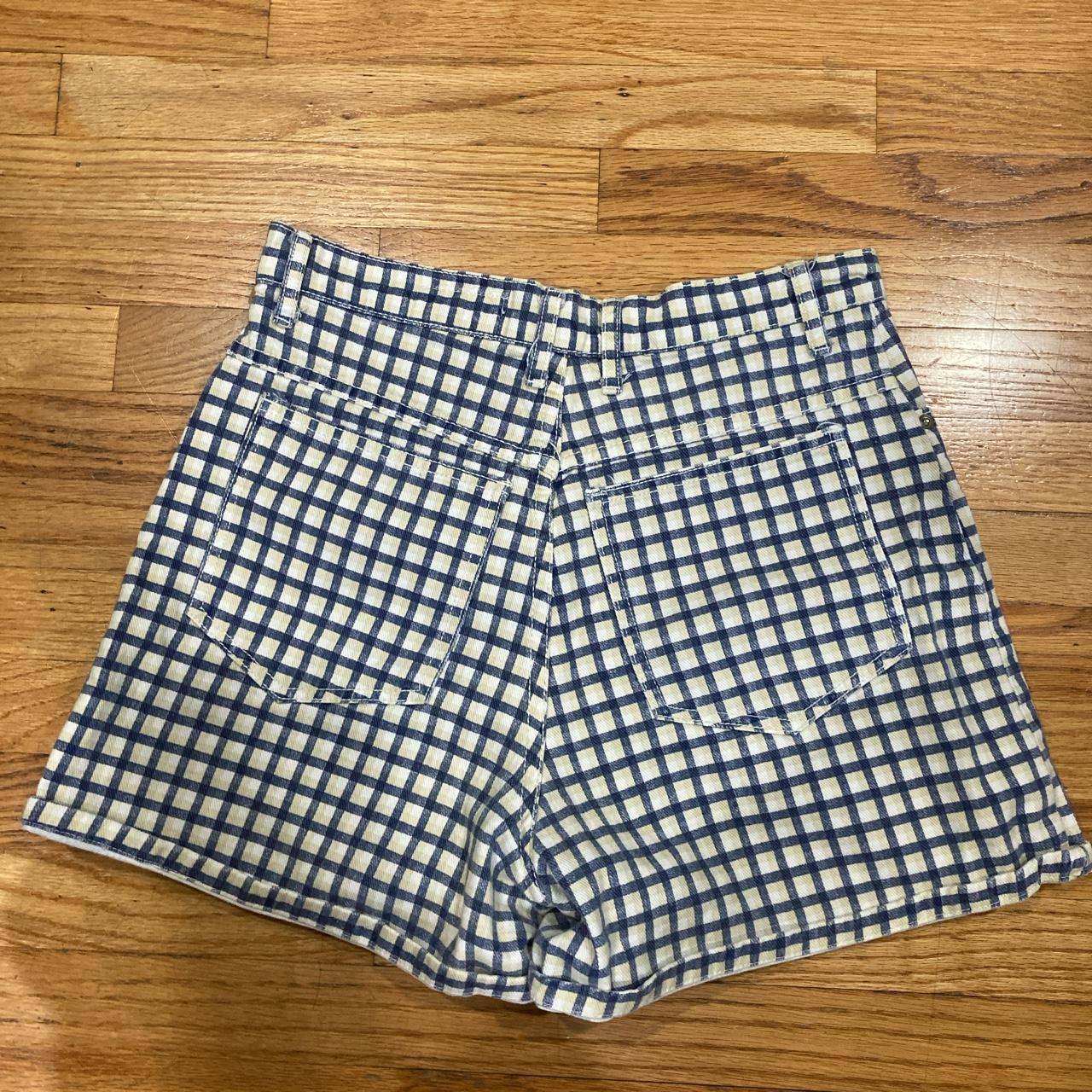 Wet seal denim plaid jean shorts! #wetseal - Depop