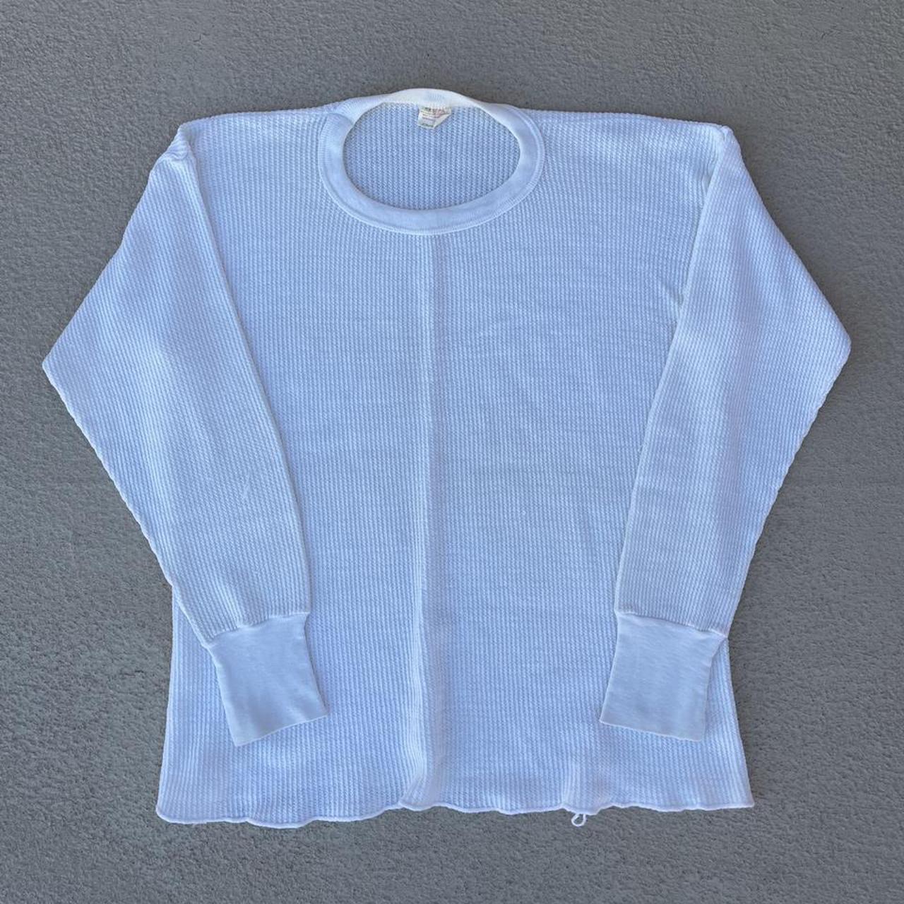 Vintage JCPenney cream color thermal undershirt no... Depop