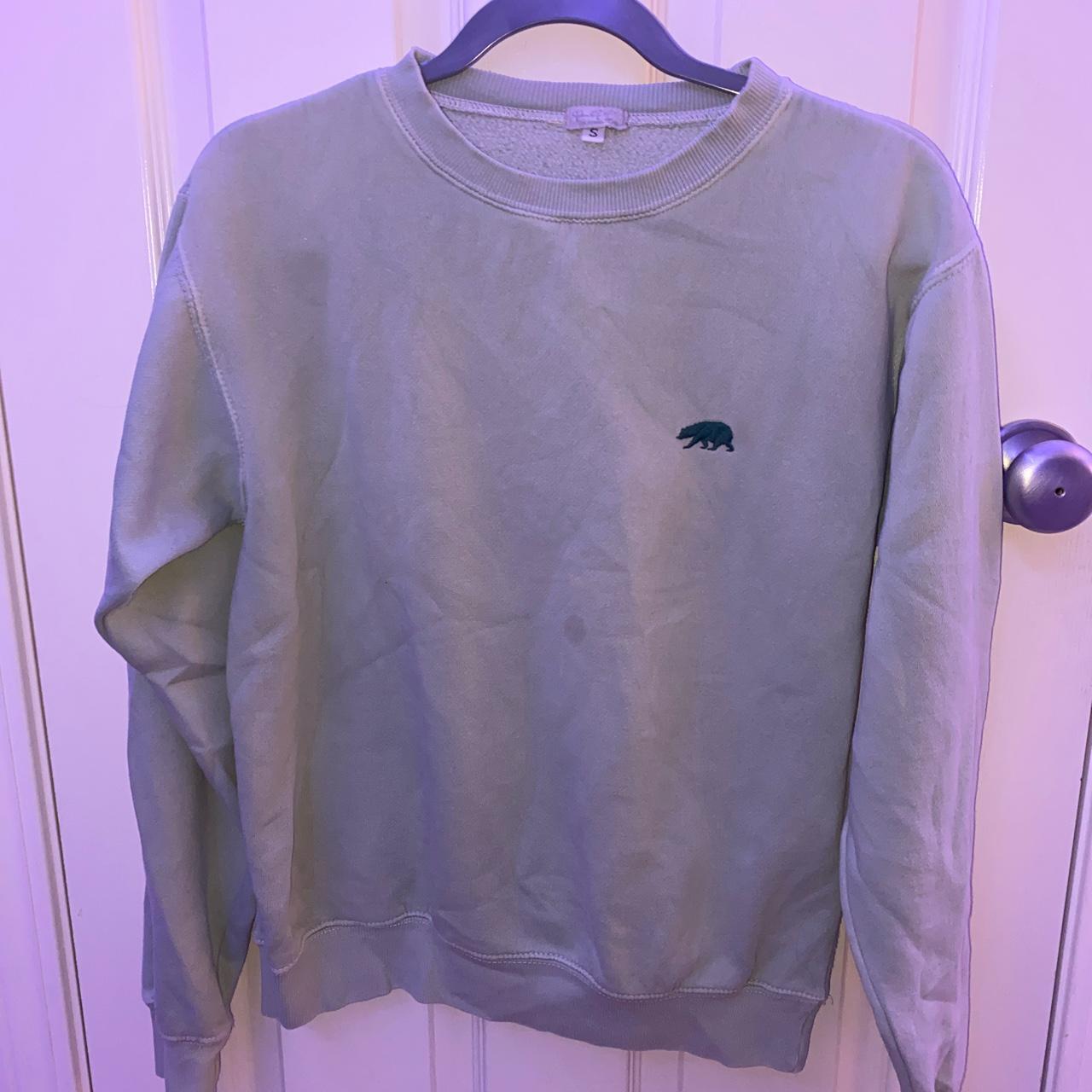 sage green brandy crew neck size small only flaws... Depop