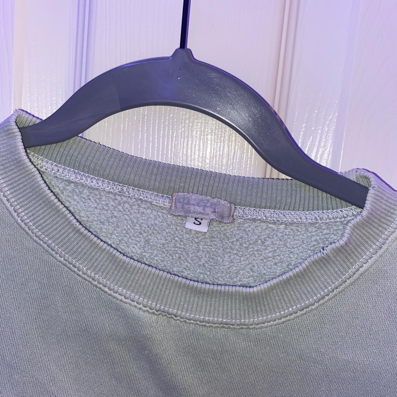 sage green brandy crew neck size small only flaws... Depop
