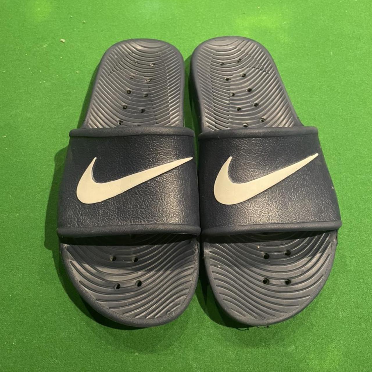 nike slides navy blue