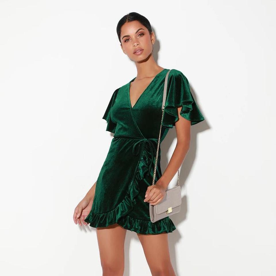 Bb dakota green outlet velvet dress