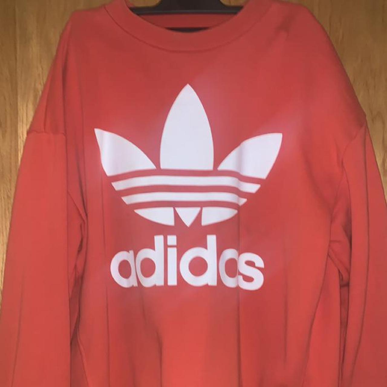 Over sized Adidas originals jumper will fit up to a... - Depop