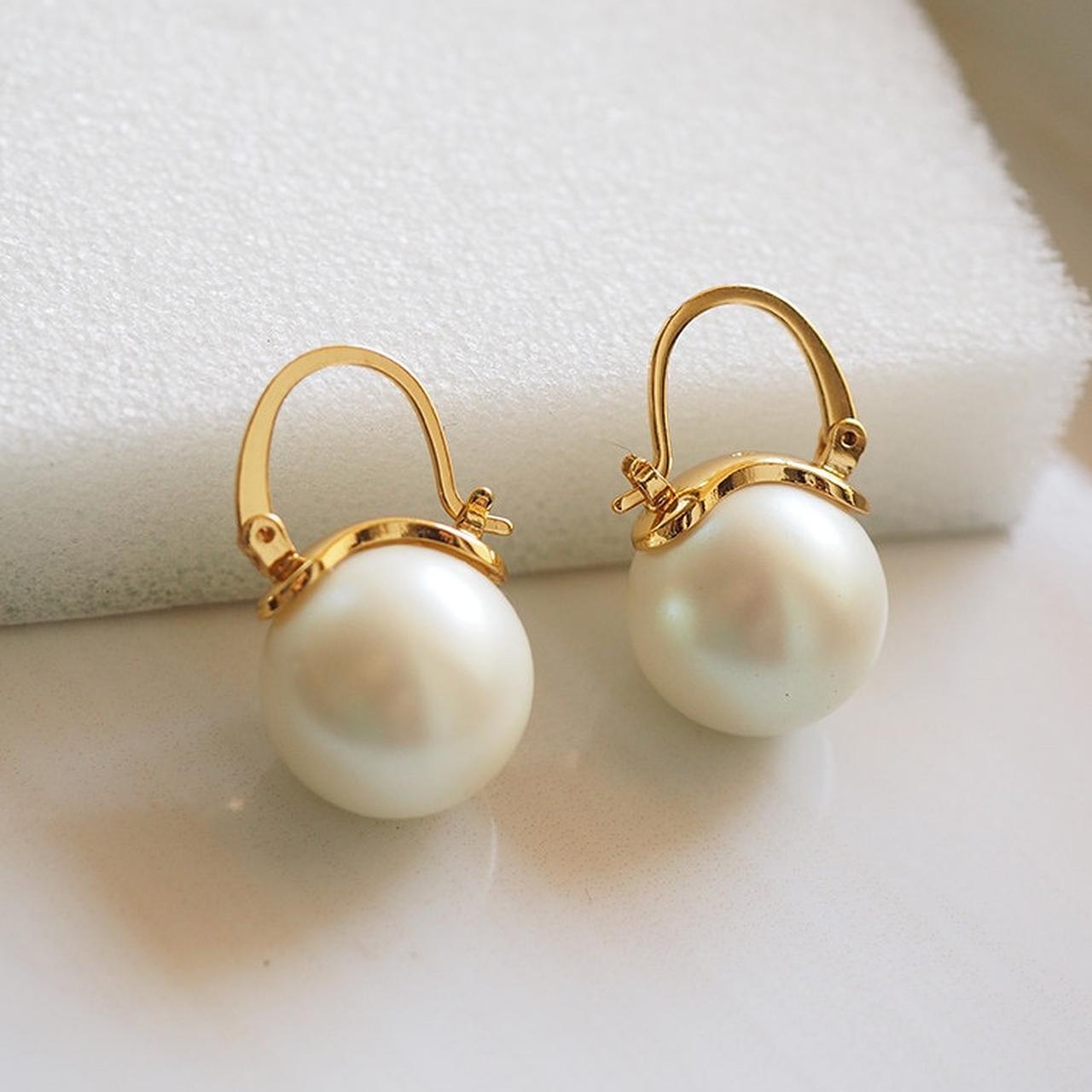 Kate Spade Pearl Drop Earrings White Polished and | Depop