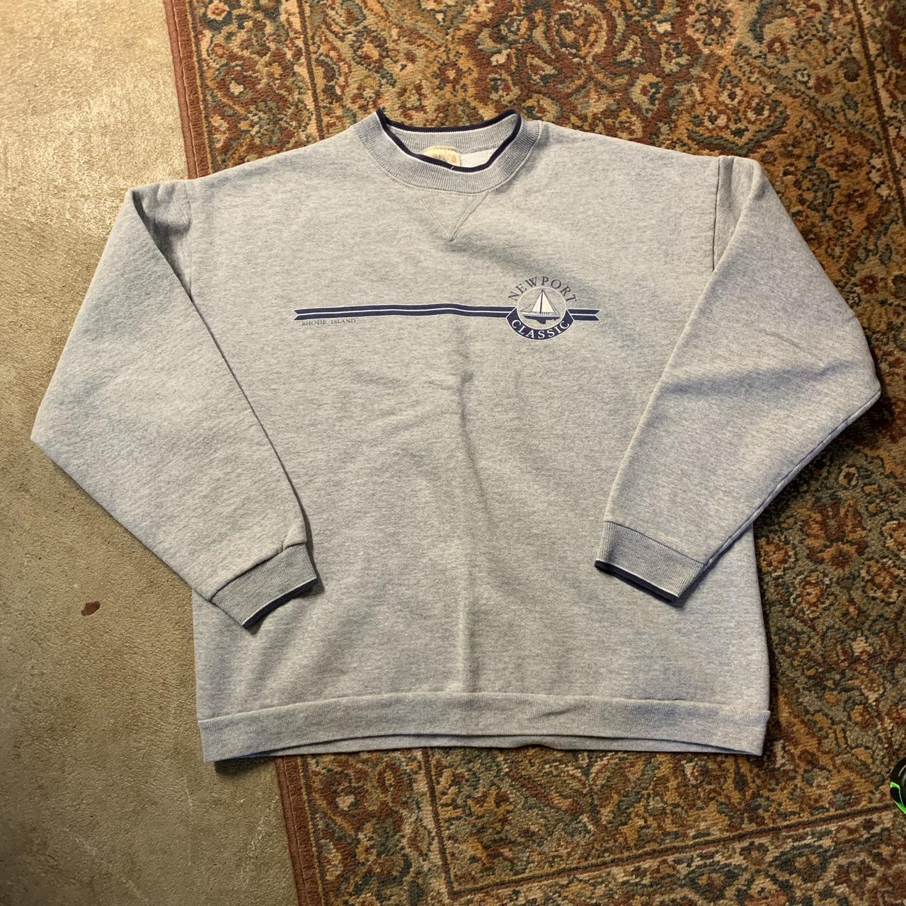 vintage prairie mountain sailboat crewneck... - Depop