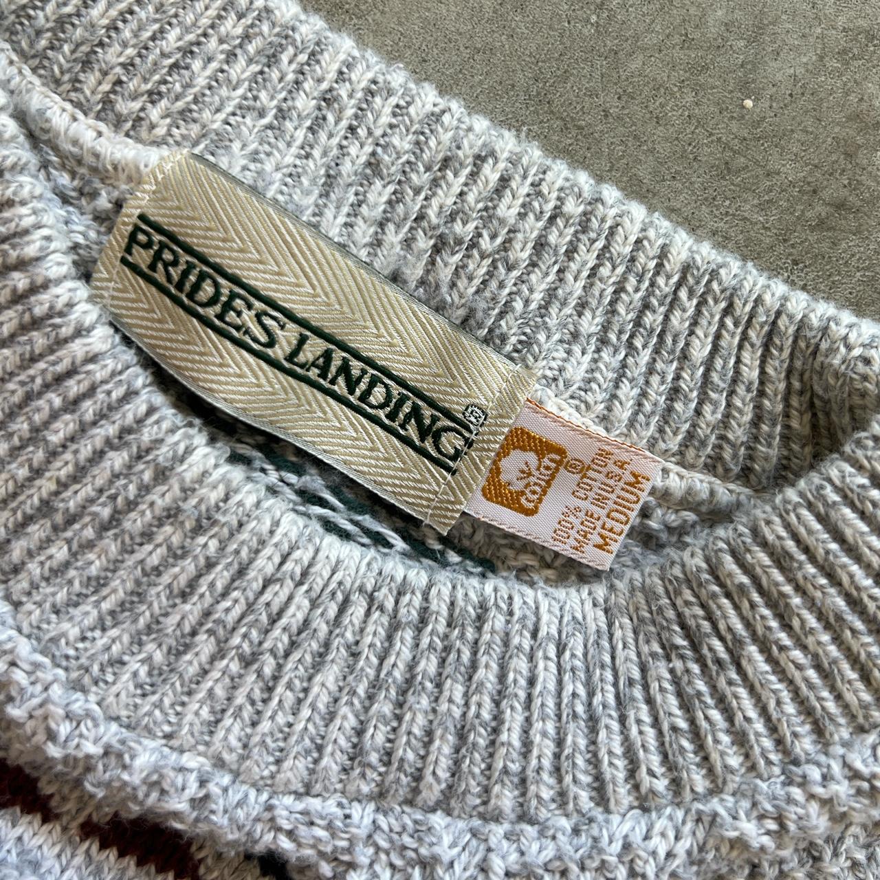 vintage prides landing cross knit patterned... Depop