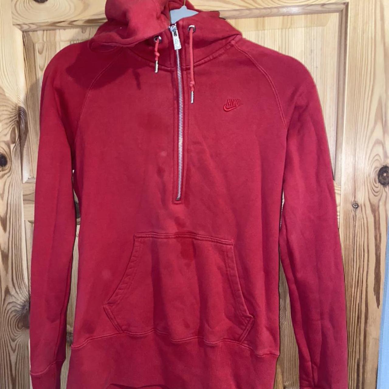 nike quarter zip red