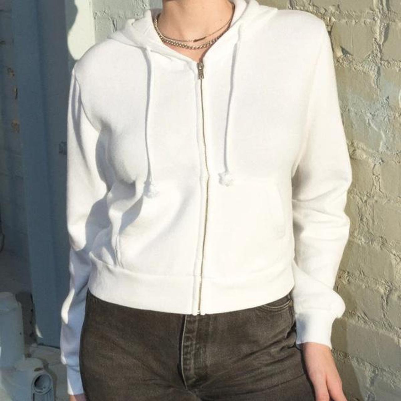 brandy melville white hoodie