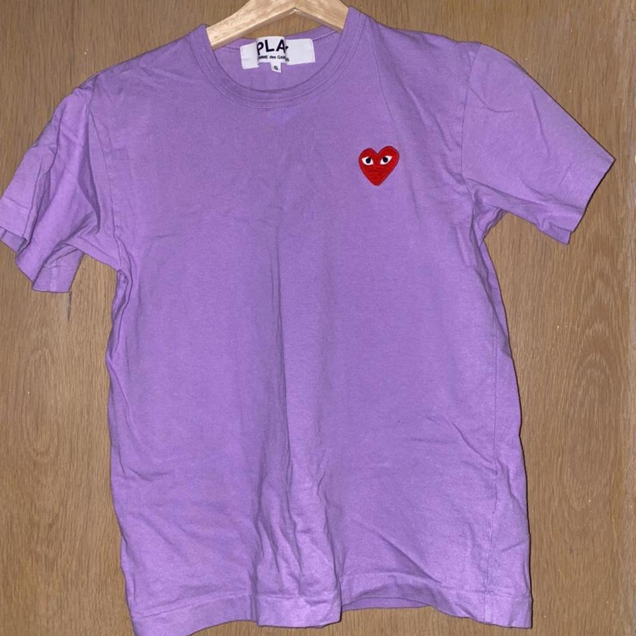 Purple cdg t sales shirt