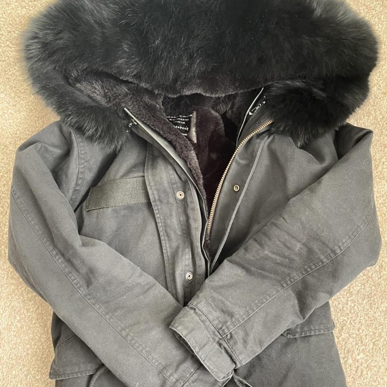 OPEN TO OFFERS Fox Fur coat real fur hood... - Depop