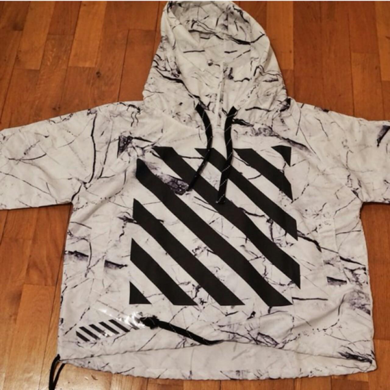 Windbreaker off white c o virgil abloh marble Depop