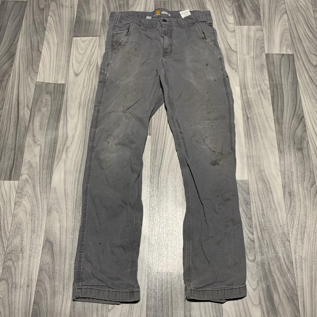 Vintage Distressed Carhartt Logger Jeans. Size 31 x 32 - Depop