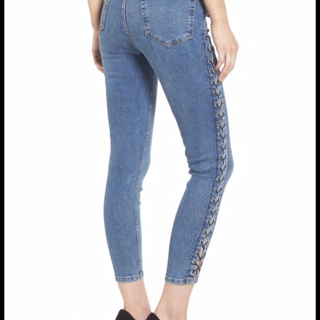 Topshop lace clearance up jeans