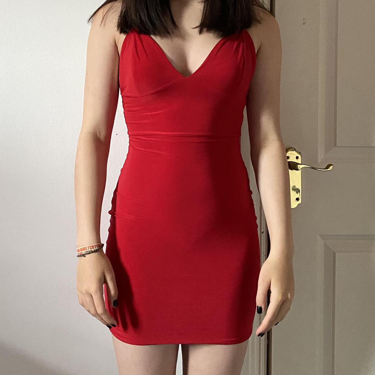 flattering red dress