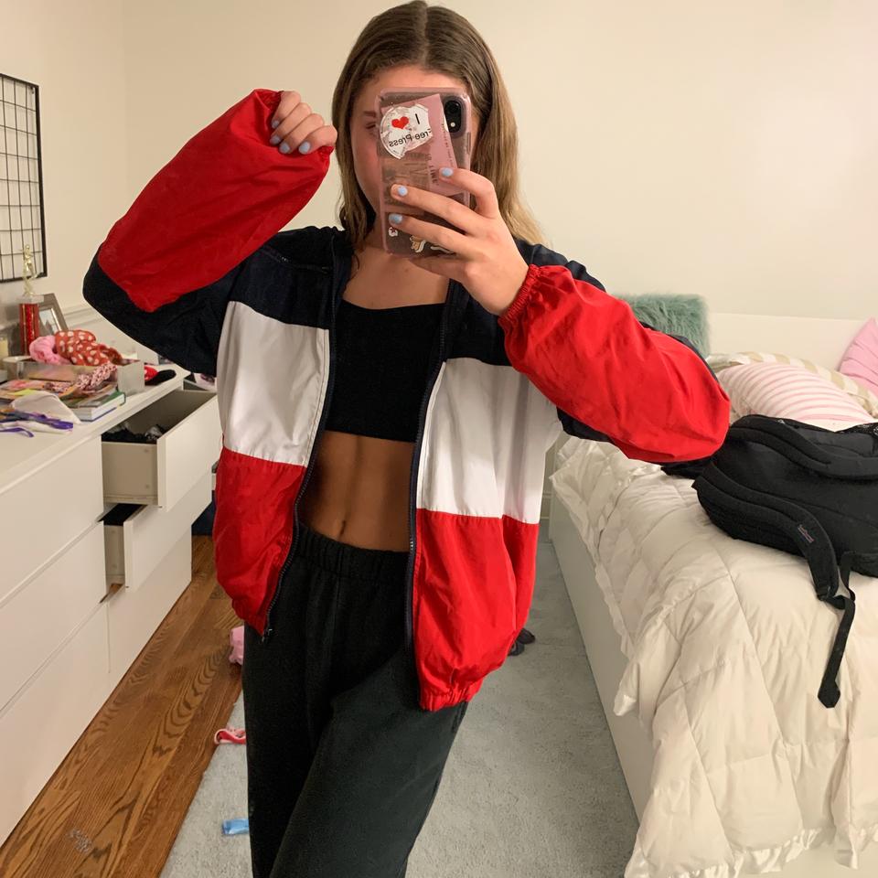 Brandy melville jacket 2025 red white blue