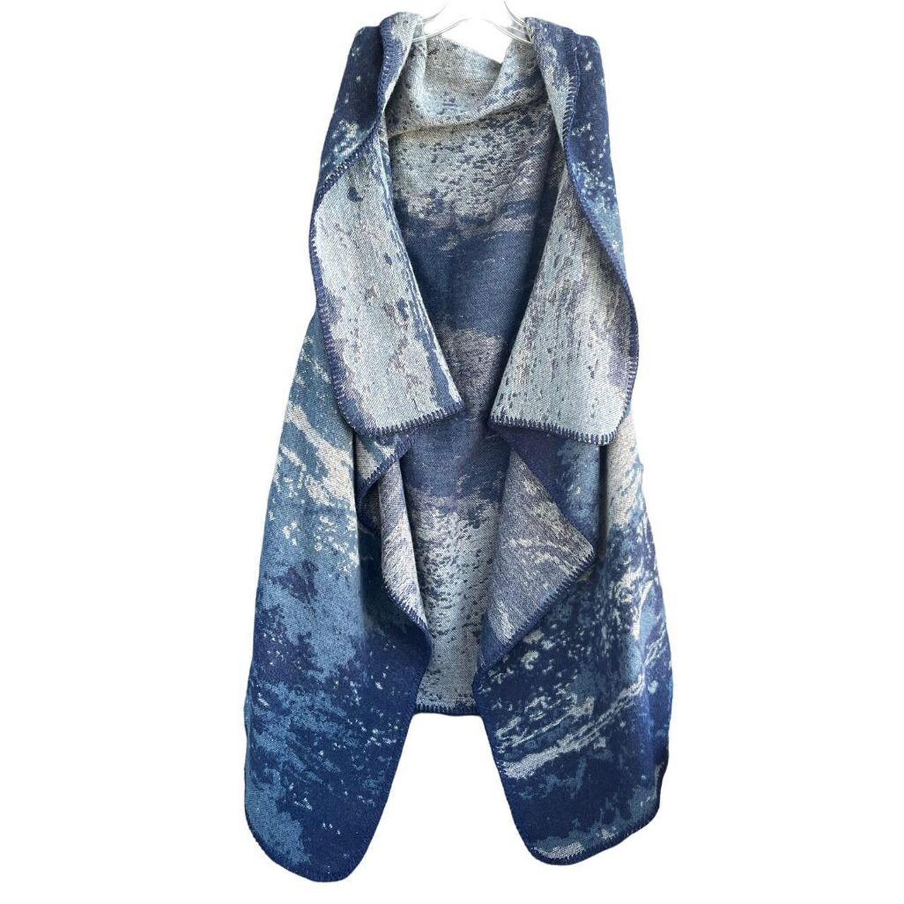 Product Image 1 - Wool Blue Gray Watercolor Shawl