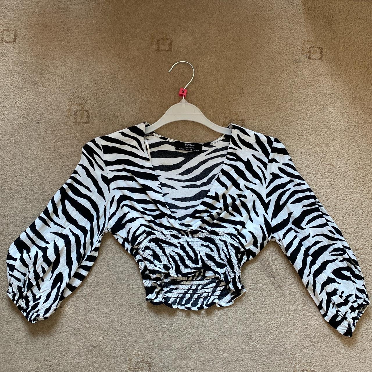 bershka zebra print jumper