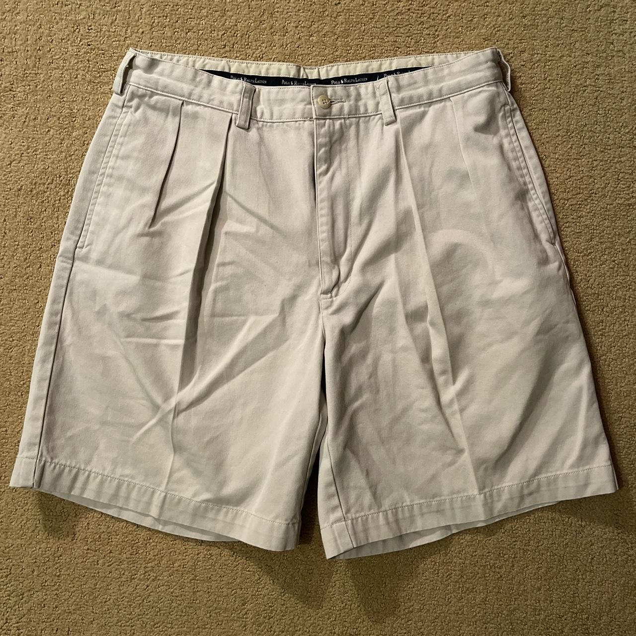 Vintage Polo Ralph Lauren Chino Khaki Shorts - Depop