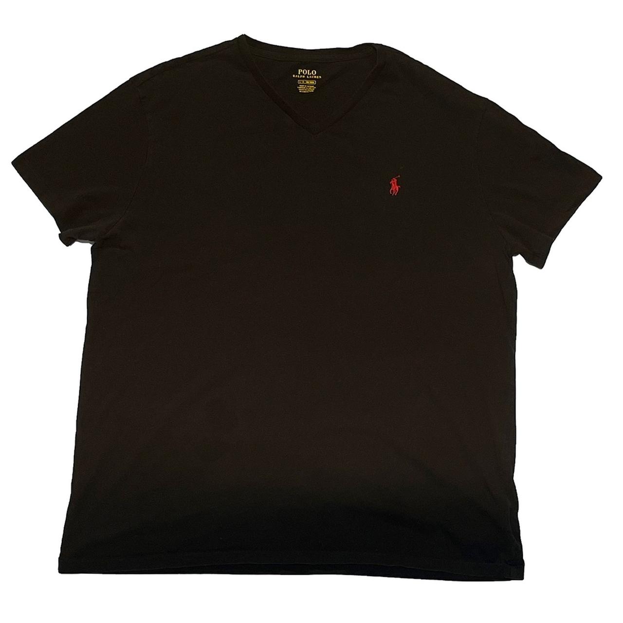 Black Ralph Lauren V-neck size L - Depop