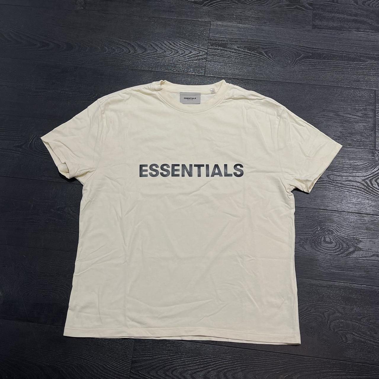 Fear of God Essentials Tee in Cream 📏 Size:... - Depop