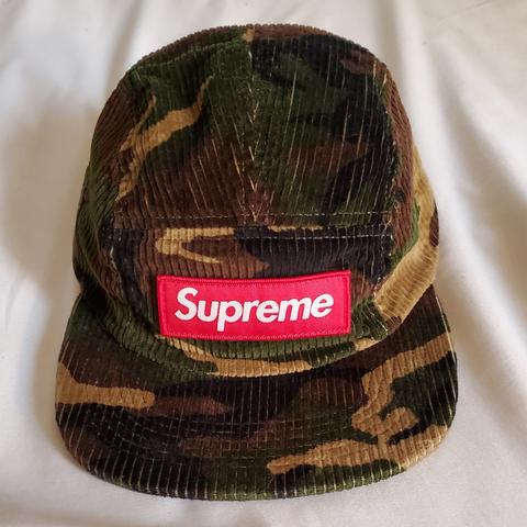 Supreme Camo Corduroy Camp Cap 'Woodland Camo' | Multi-Color | Men's Size Onesize