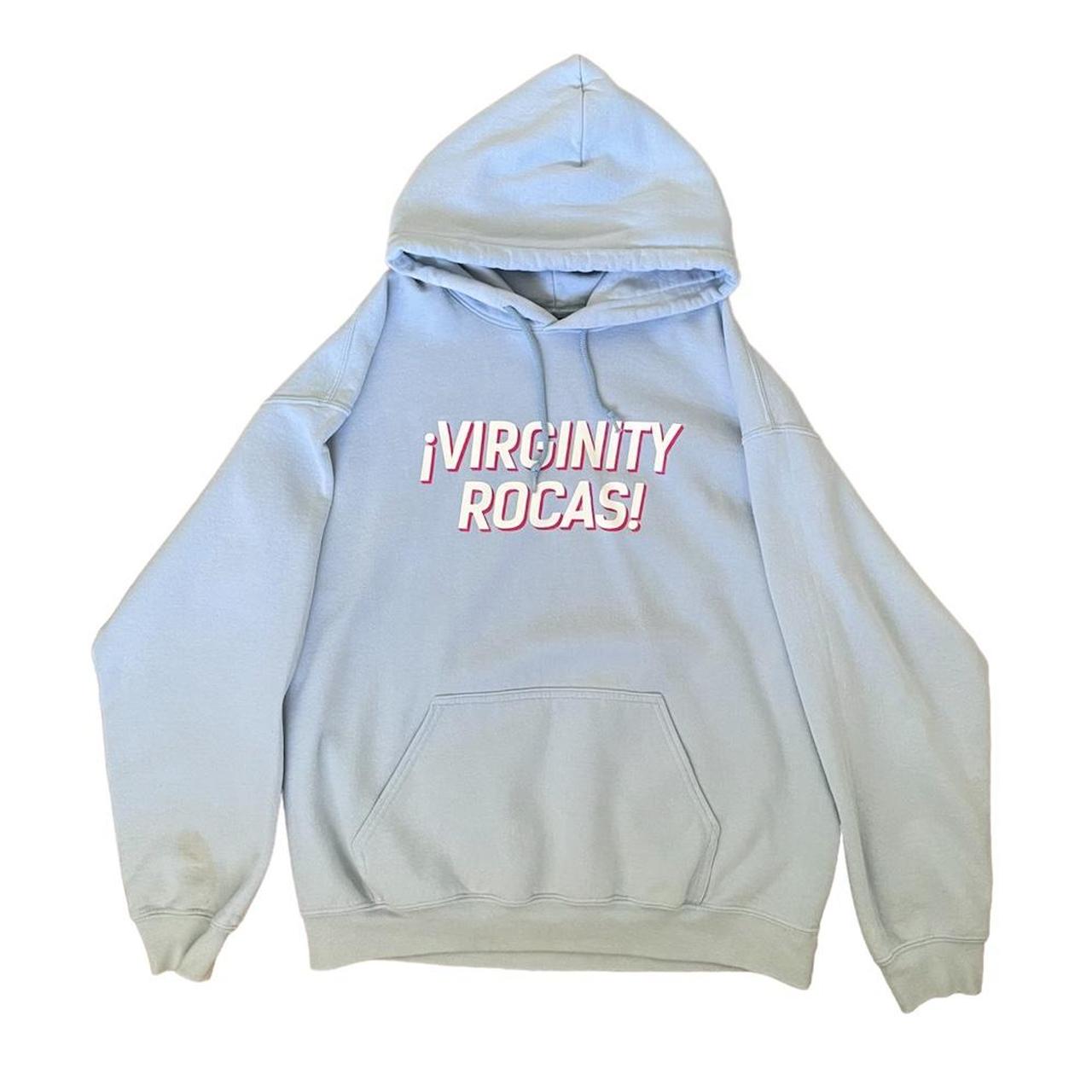 Virginity rocks hoodie light hot sale blue