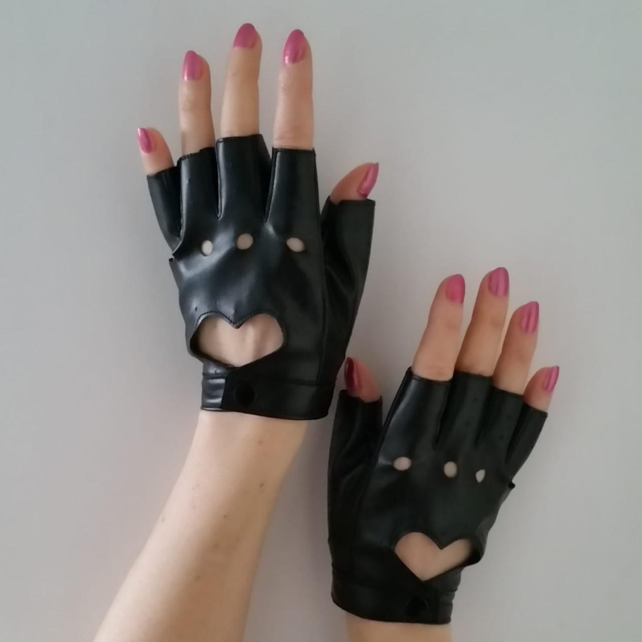 Sexy Black Faux Leather Fingerless Gloves With A Depop 3970