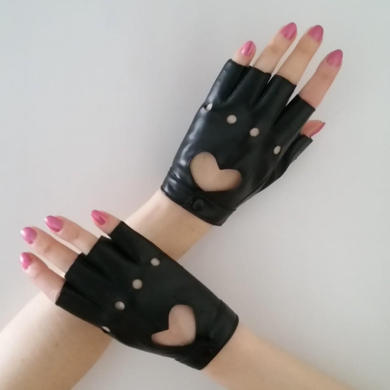 Sexy Black Faux Leather Fingerless Gloves With A Depop 1433