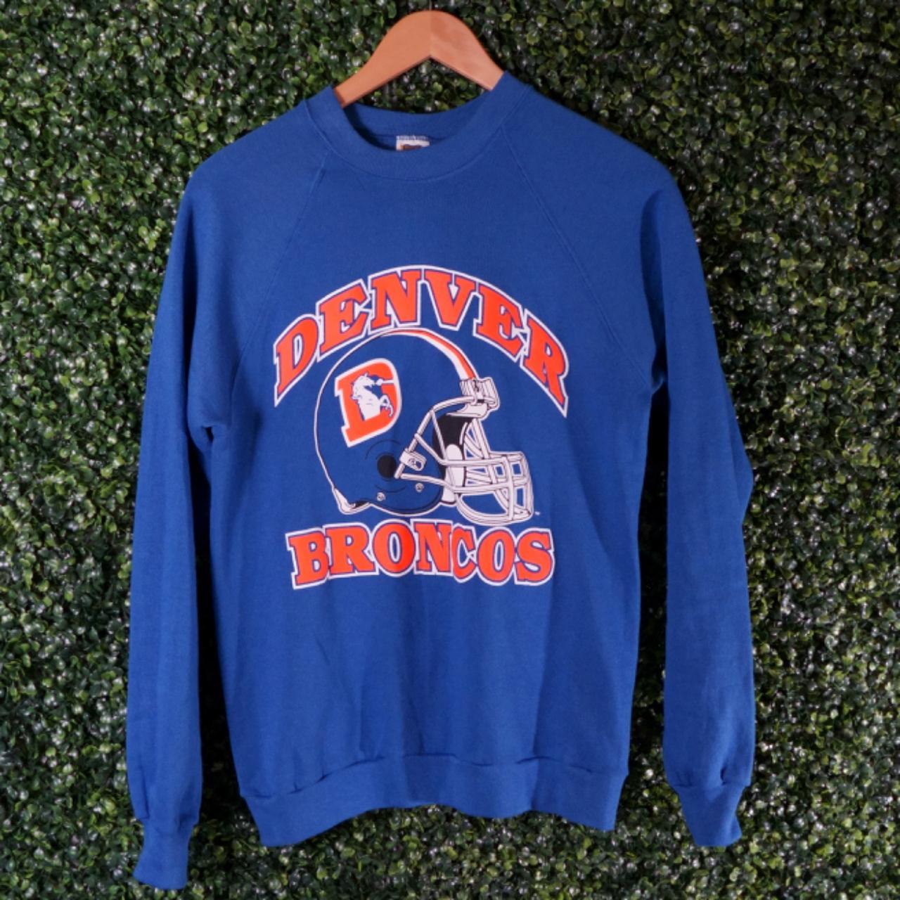 Vintage Embroidered Denver Broncos Crewneck - Depop