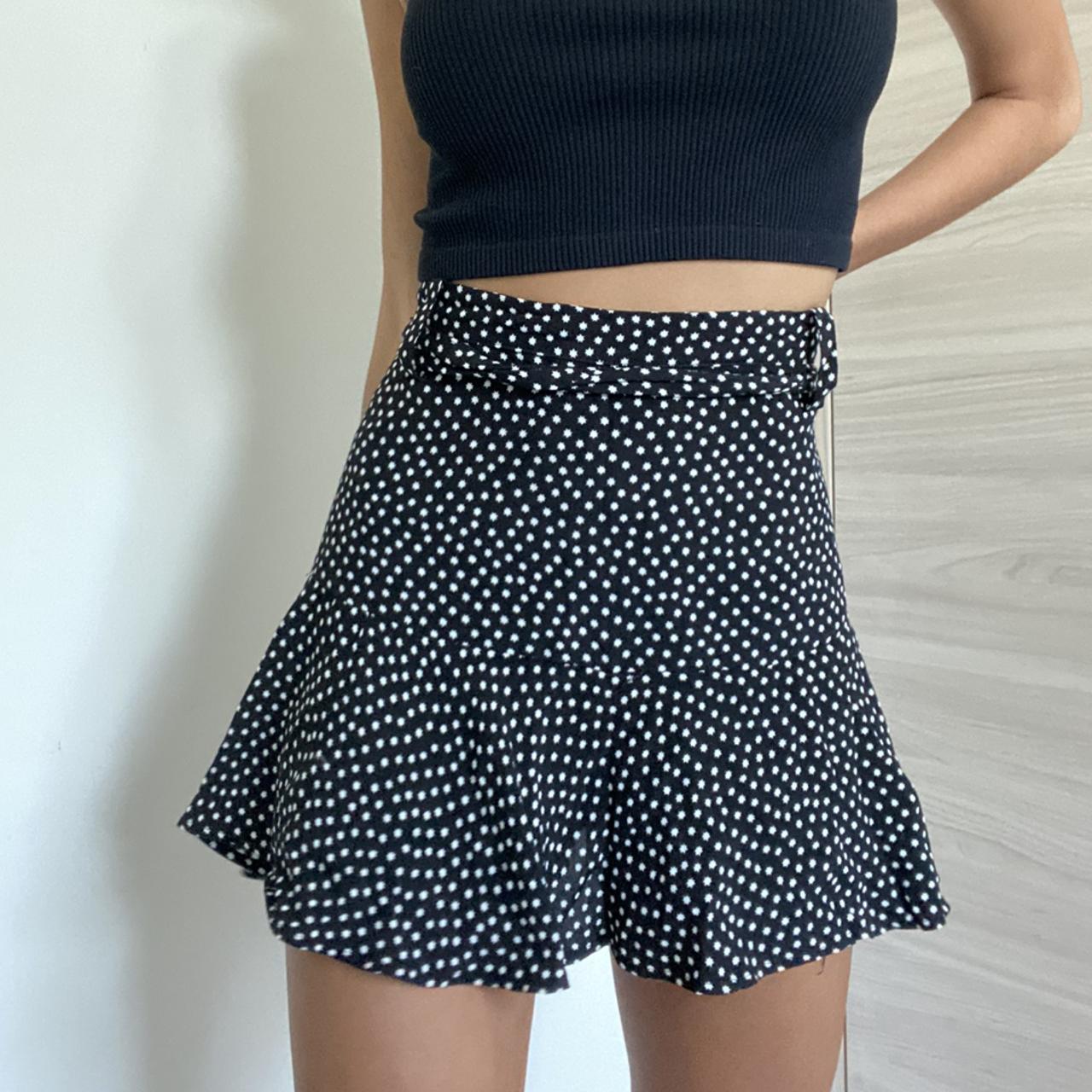 Polka Dot Mini Faldas Zara Falda Pantalon Negra Lunares – Hibuy Market